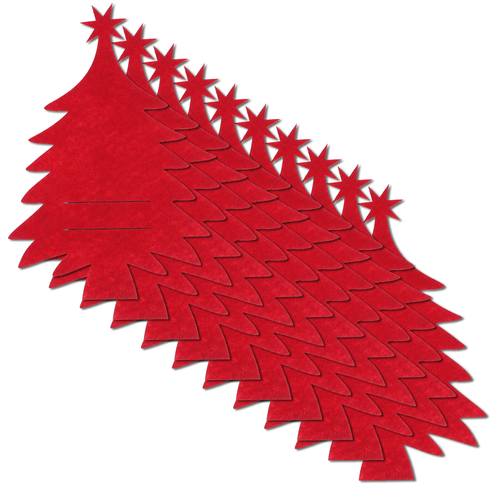 

8Pcs Xmas Tree Cutlery Holders Christmas Silverware Bags Felt Protective Covers for Dining Table Decoration Cutlery Holder