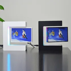 Magnetic Levitating Picture Photo Frame, Creative Night Light with Led Lights Display, Birthday and Christmas Gift