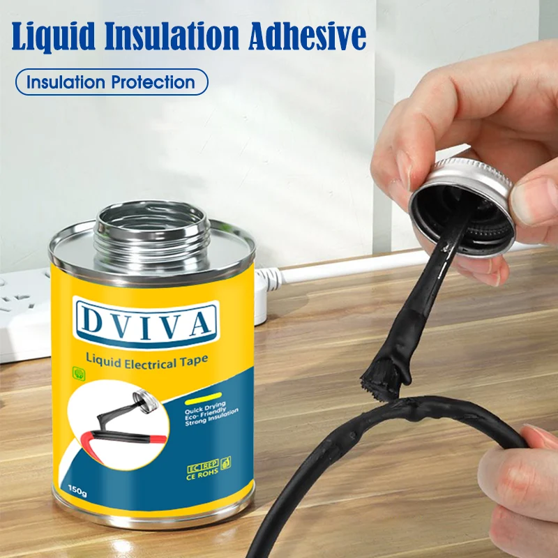 شريط كهربائي سائل مقاوم للماء راتنجات الايبوكسي غراء أسود معجون عازل مانع التسرب للأسلاك والكابلات غراء خط التثبيت سريع الجفاف #2