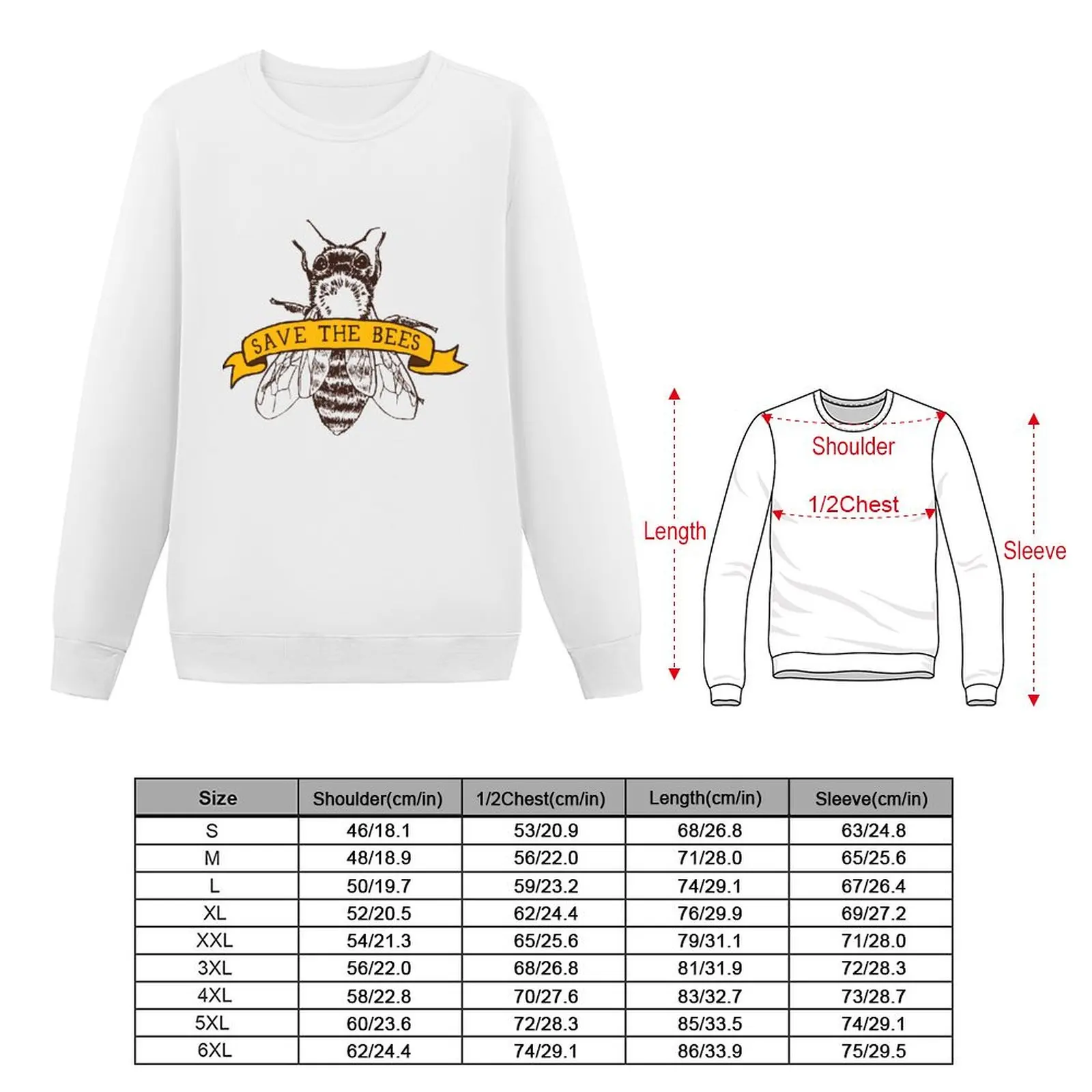 Save The Bees! Sweatshirt korean autumn clothes hooded sweatshirt for men