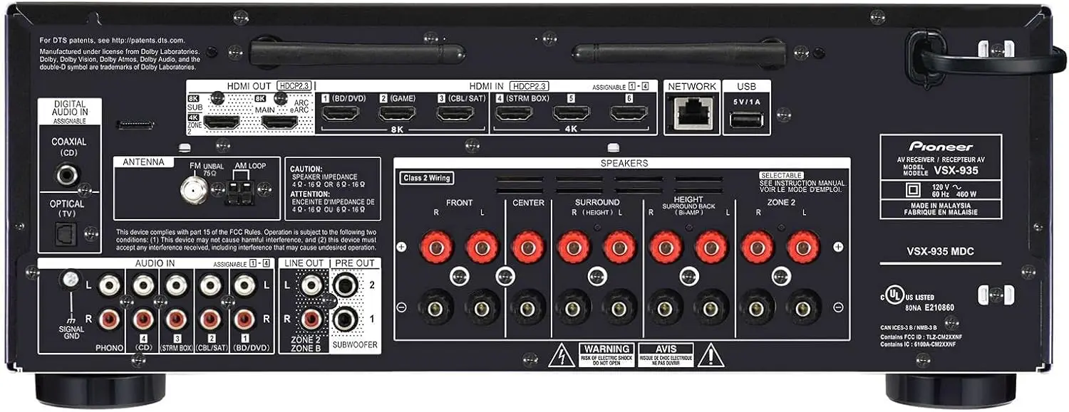 VSX935 7.2 Channel Network AV Receiver