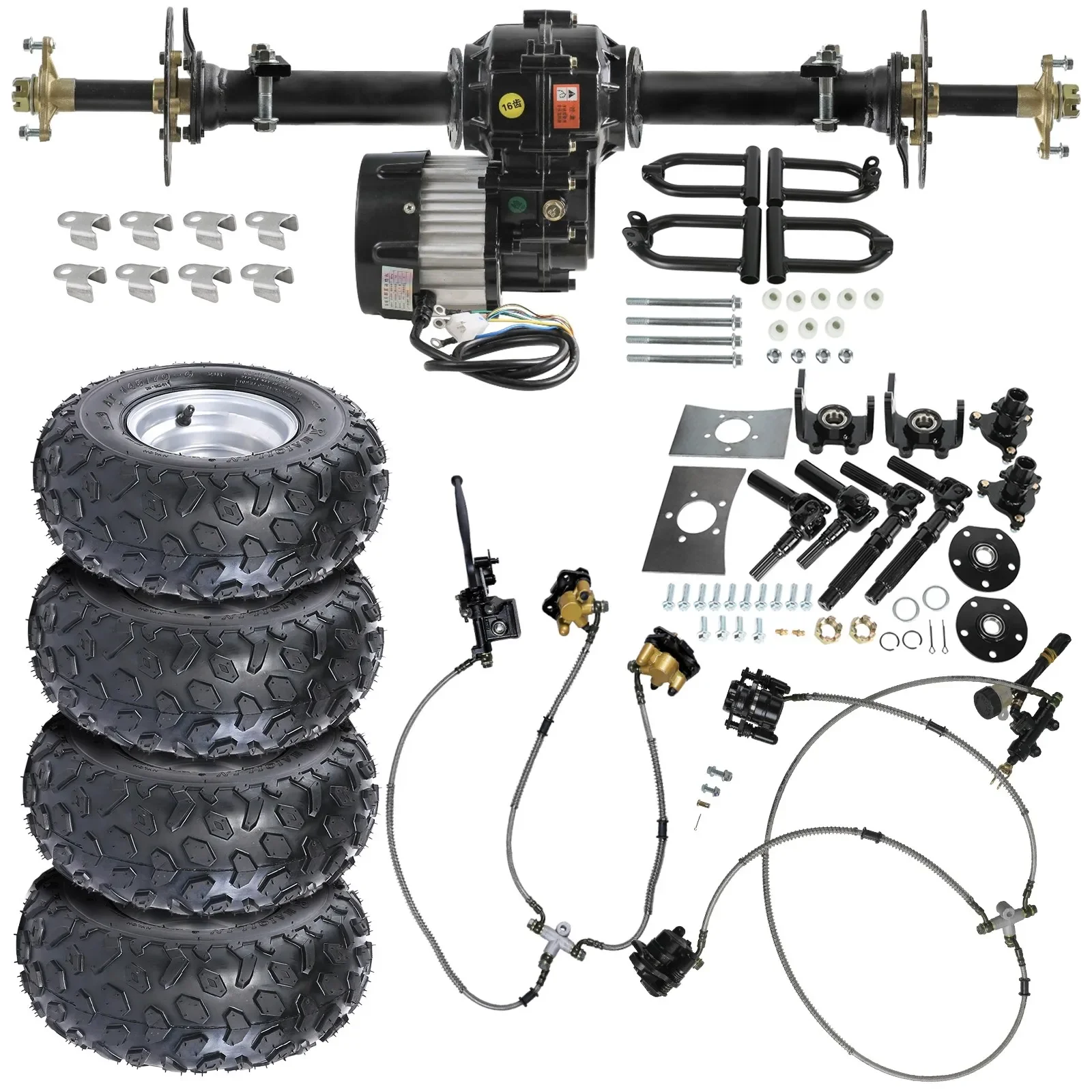 

TDPRO 30" Go Kart Trike Rear Axle Kit Electric 48V 1000W Differential Motor Brushless for ATV