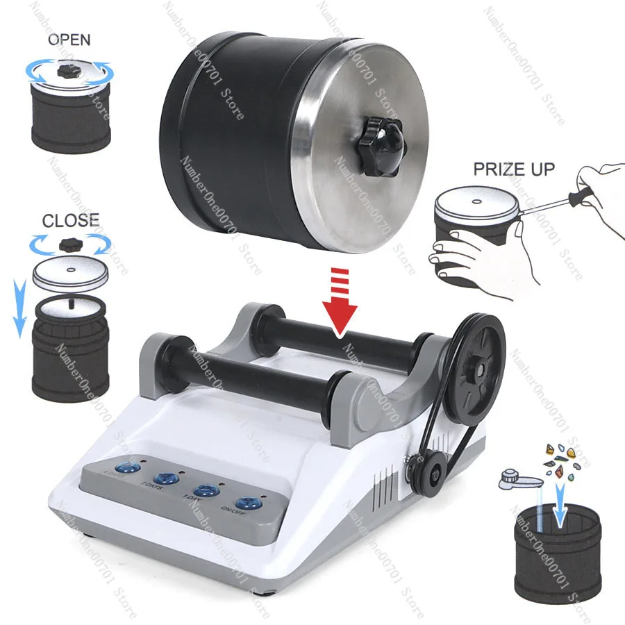 Professional Rock Grinder Kit Rock Polisher DIY Gemstones Polishing Machine Electronic Rock Tumbler Kit - view 3
