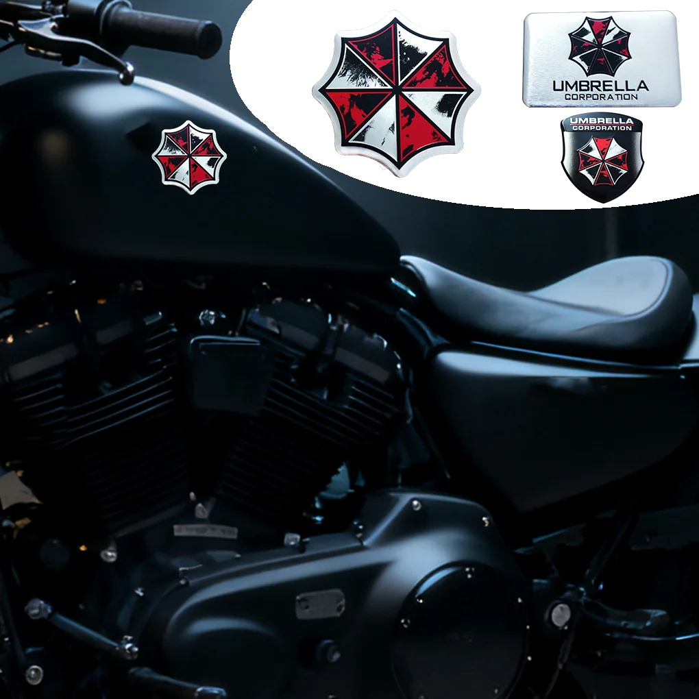 

3 шт./компл., набор классических наклеек для мотоцикла, зонтик, компания, сотовые алюминиевые наклейки для шлема, велосипеда, скутера, украшения автомобиля