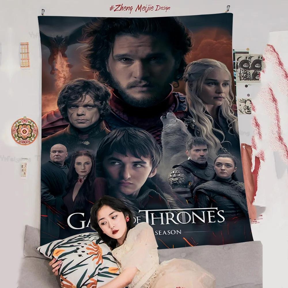 

TV-G-Game Of Thrones Anime Tapestry For Living Room Home Dorm Decor Home Decor