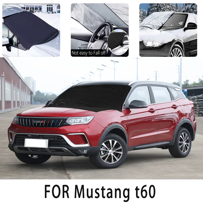 

Carsnow cover front coverfor Mustang t60 snowprotection heat insulation shade Sunscreen wind Frost prevention car accessories