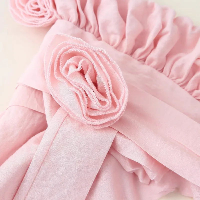 تنورة نسائية مزخرفة بالزهور Sve V Ne Dr لخريف 2025 بخصر عريض من البوليستر طويلة Sve a Line