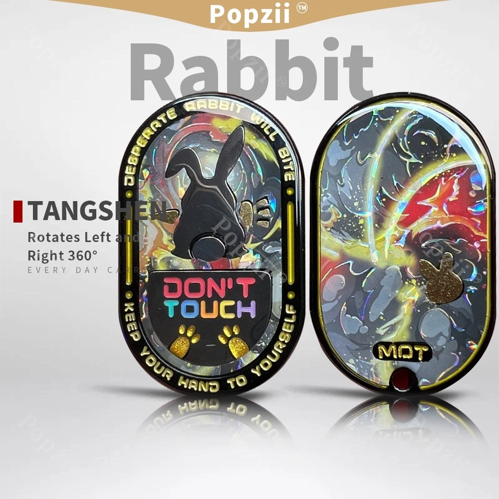 TANGSHEN Stainless Steel Coating Rabbit Rotates Left And Right 360° Fidgeting Toys Multiple Ways to Play Decompression Toy