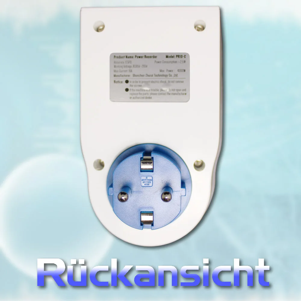 Imagem -02 - Tomada 16a Potência Watt Energia Medidor de Eletricidade Russo Alemão Espanhol Coreano Pr10-c c f