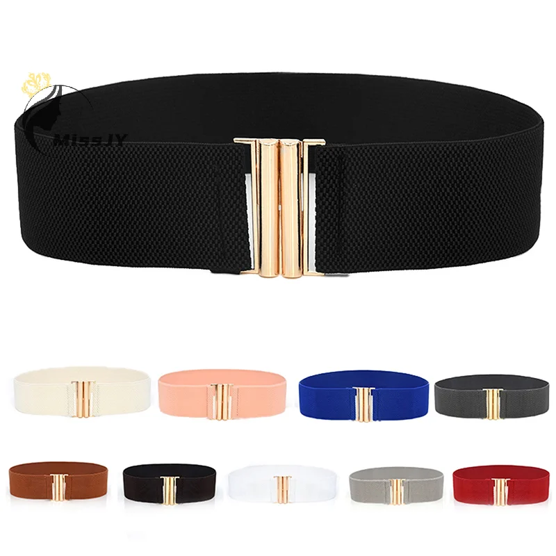 Women Belt Stretch Skinny Elastic Wide Corset Wrap Waist Dress Belt Accessories