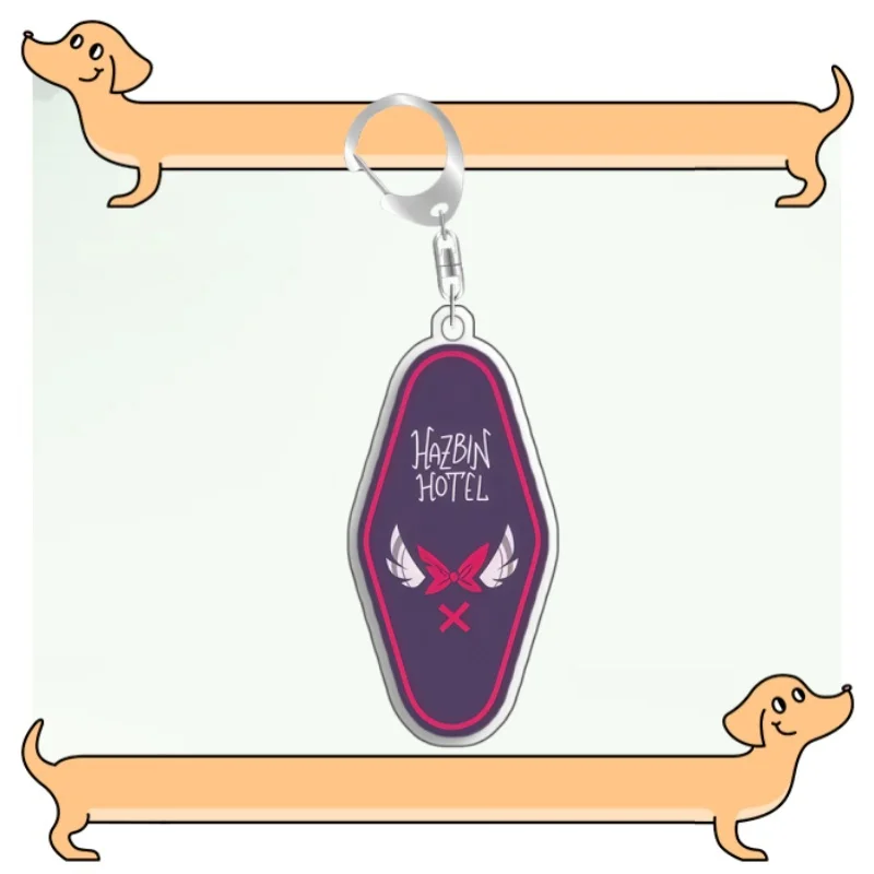 Hazbin Hotel Alastor Vox Angel Dust Niffty Homemade Acrylic Keychain Pendant Bag Charms Game Anime Collection Toy Gift 5cm