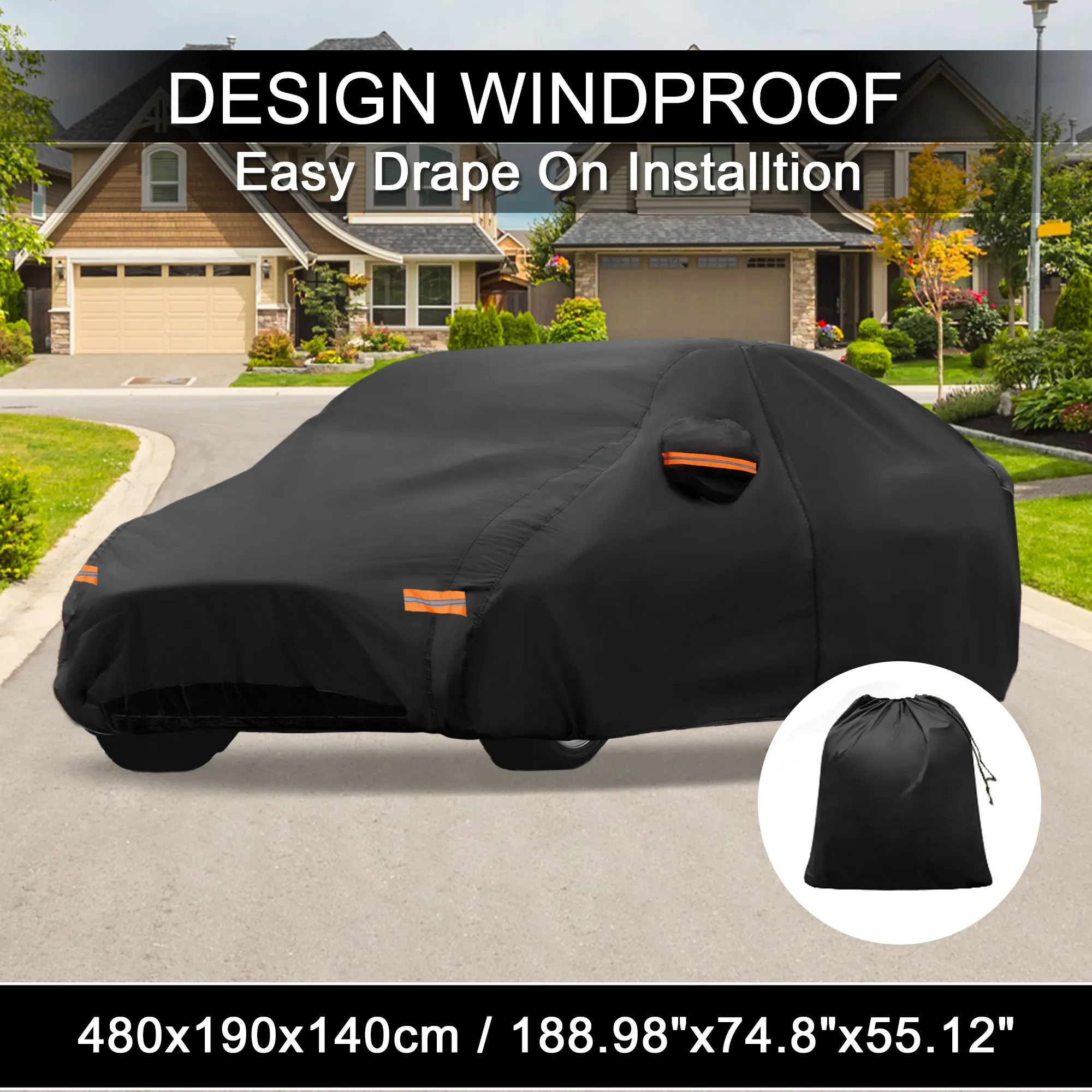 

Motoforti Car Cover W/ Left Side Door Zipper 210D-PU for Kia EV6