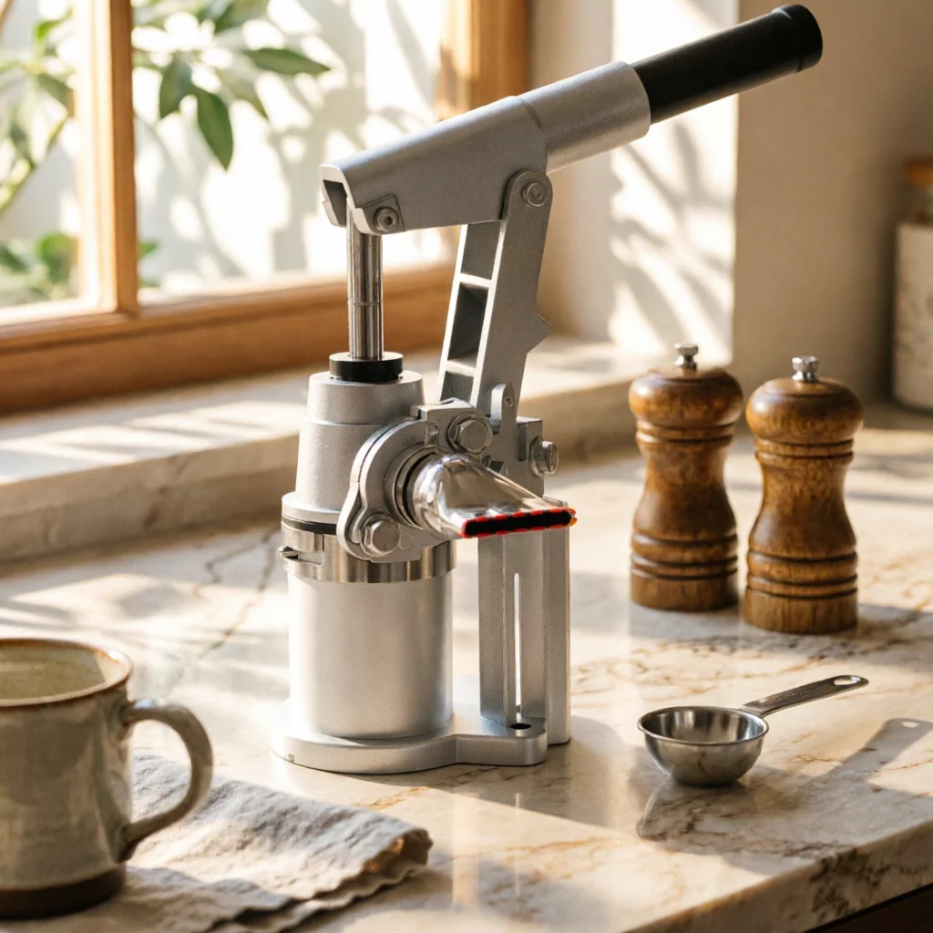 Lever-action Manual Pump Stainless Steel Freestanding Dispenser with Base Stand for Utility and Garage Applications