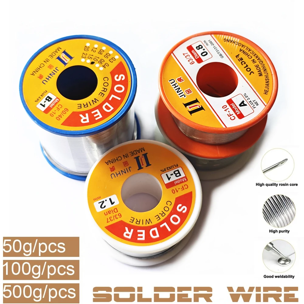 50/100g/500g Electronic Soldering Wire Solder Wires Rosin Core Tin Multipurpose Welding Wire Flux Iron Wire Reel Household Tool