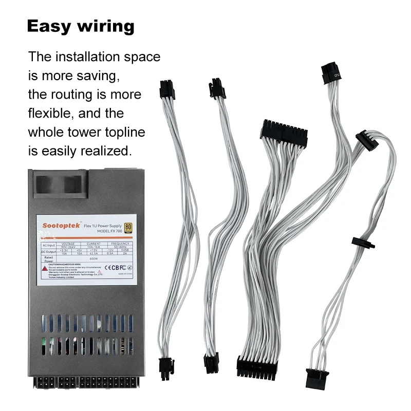 Imagem -04 - Mini Switching pc Power Supply para Server Psu com Ventilador de Refrigeração de 4cm Moduler 650w Flex 1u 90v264v Atx Preço de Fábrica