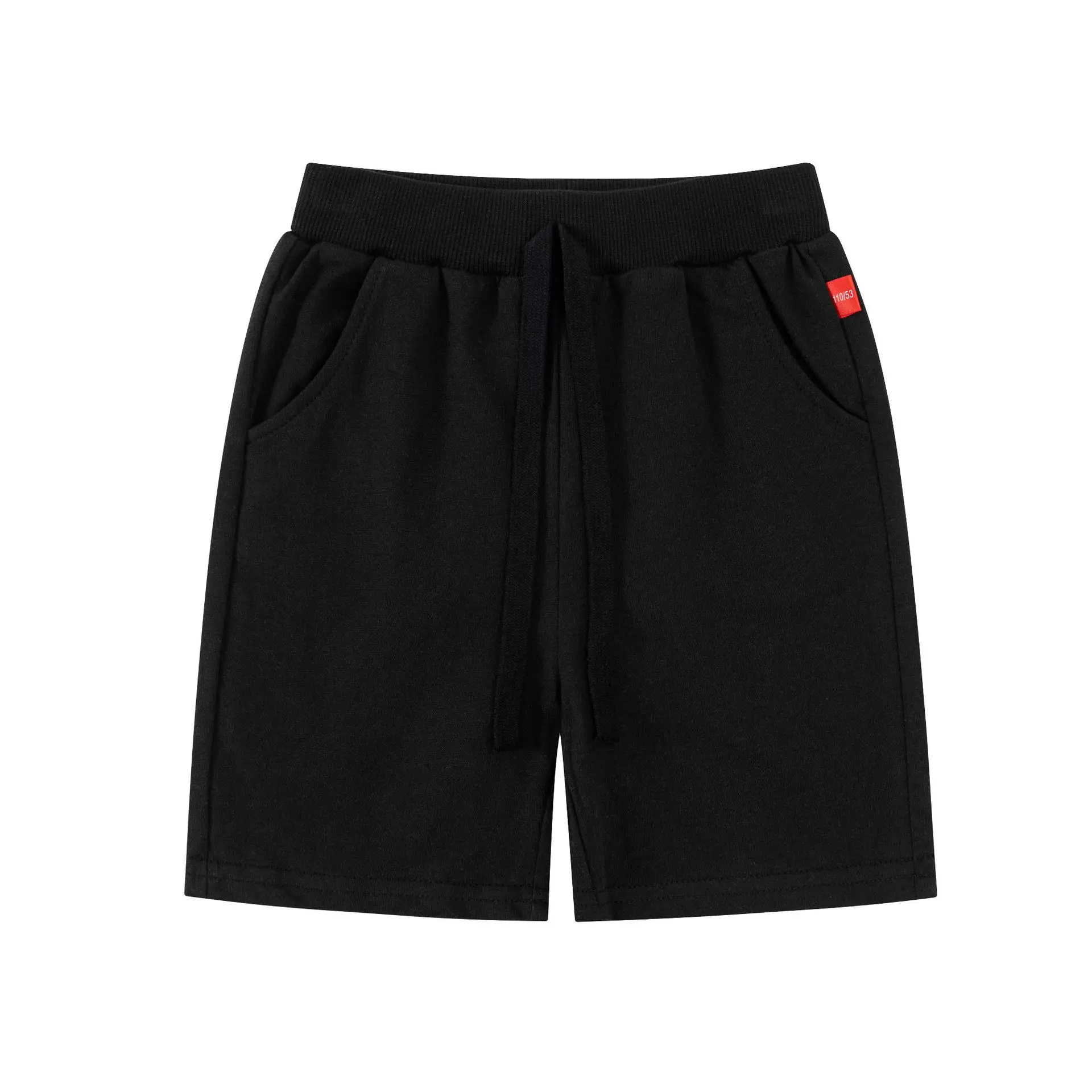 1pcs 100% Cotton Kid Shorts Boy Girl Solid Color Short Baby Solid Color Casual Pant Summer Children Sport Short Pants Grey Black view 5