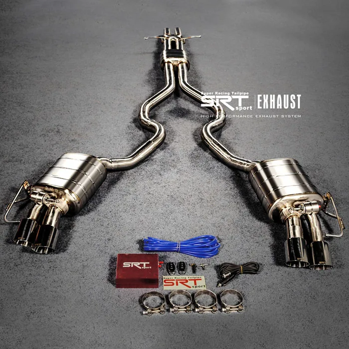 for  flexible Exhaust Pipe for LAND ROVER RANGE ROVER car exhaust catback with quad double tip