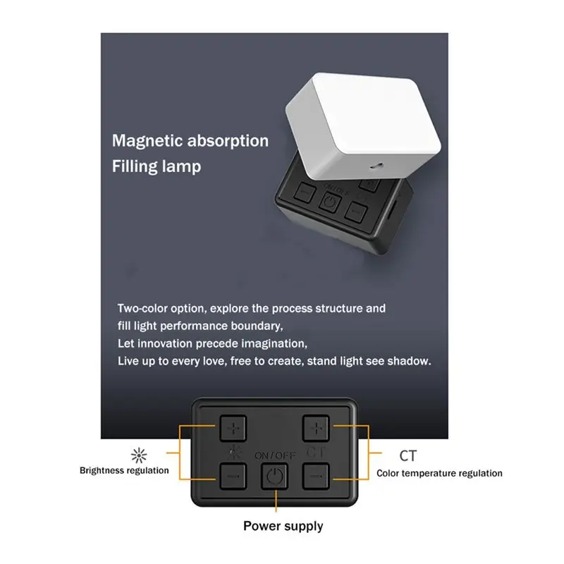 Mobile Phone Live Video Conferencing Fill Light Camera Stabilizer Outdoor Mini Light LED Portable Pocket Light