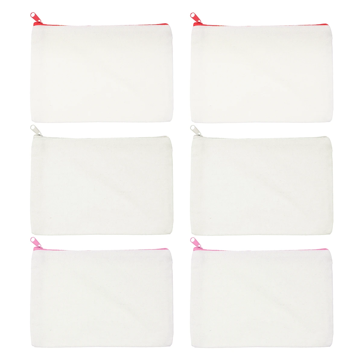 

12 PCS Pencil Case Bag Canvas Zipper Pouches Holder Fresh Bags High Capacity Student