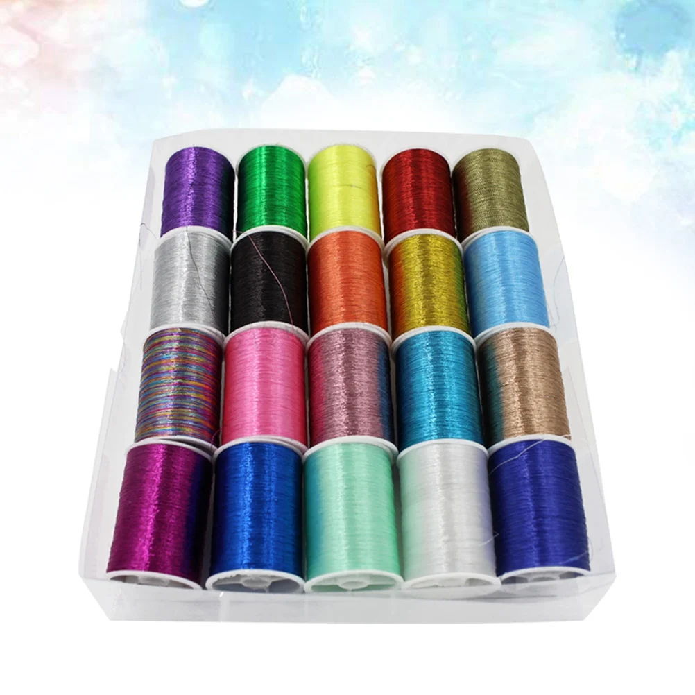 

Cross Stitch Thread Household Sewing Embroidery Multicolor Set Metallic Glittery Colors
