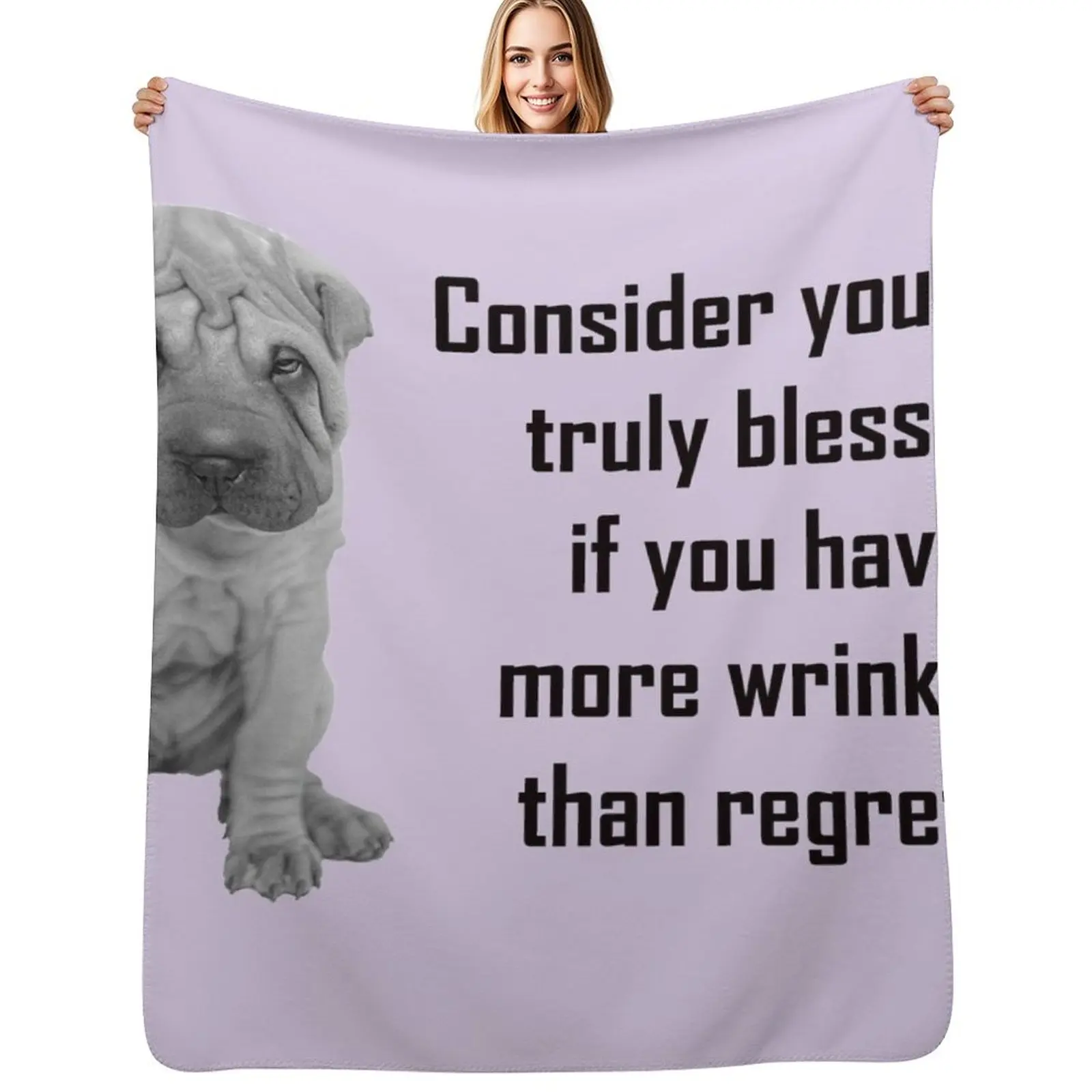 Consider your life truly blessed if you have more wrinkles than regrets Throw Blanket Sofa Quilt anime Blankets