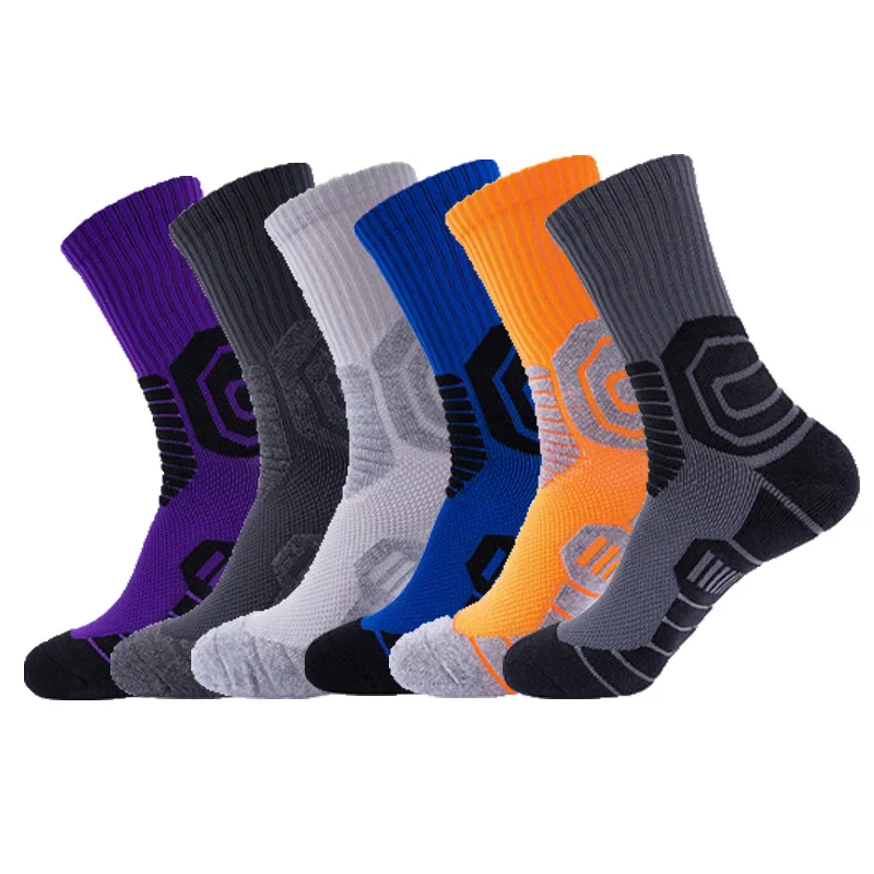 6Pairs Sport Professional Cycling Socks Basketball Football Soccer Running Trekking Socks Calcetines Ciclismo Hombre Men Women