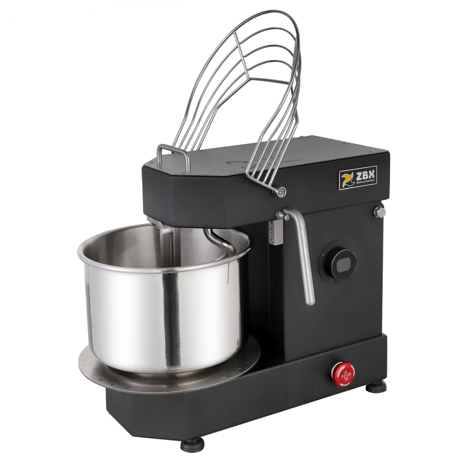 ZBX Factory 10Liter/4Kg Tilt Head Tabletop Dough Mixer SS304 Removeable Bowl Slient Working For Home Bakery