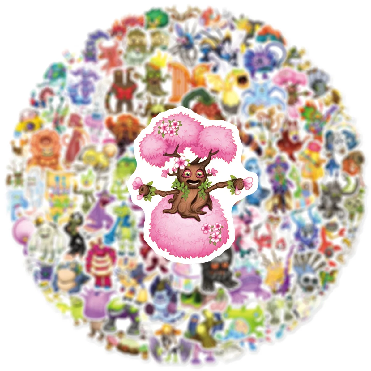

100PCS Small Size Music Monster Cartoon Stickers Decal Animal DIY Suitcase Scrapbooking Phone Laptop Stationery