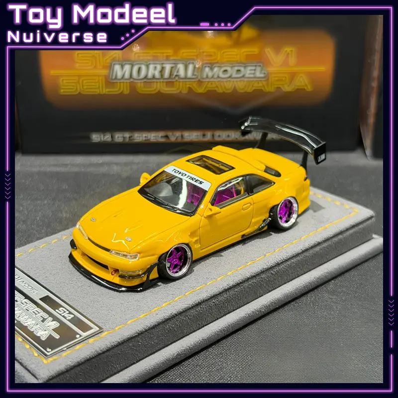 Mortal S14 GT SPEC V1 SEIJI OOKAWARA HEC 1:64 Scale Fine Diecast Alloy Car Model Realist Collectible Desktop Decor Perfect Gift