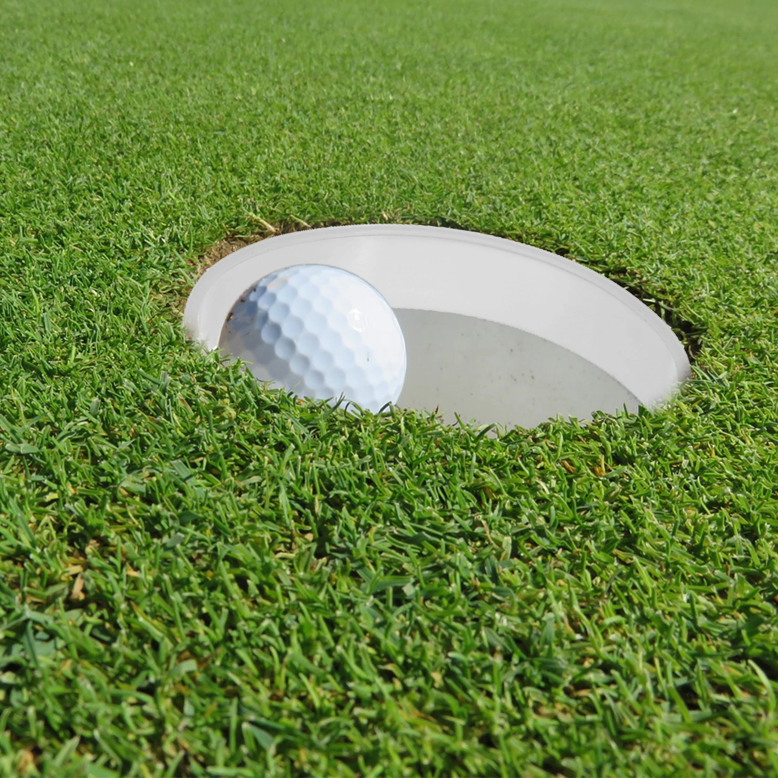 

6Pcs Putting Green Cup Rings Hole Reinforcer for Indoor Golf Practice Weather Resistant Portable Golf Putting Accuracy Trainer