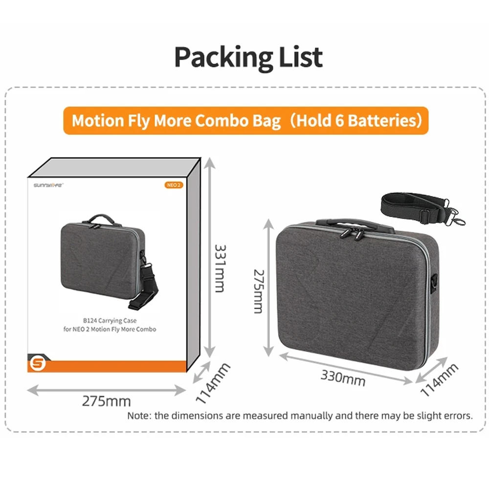 حقيبة حمل محمولة من Sunnylife لـ DJI NEO 2 حقيبة تخزين مقاومة للصدمات صندوق كتف لنظارات DJI N3 بدون طيار عن بعد وصندوق بطارية #6