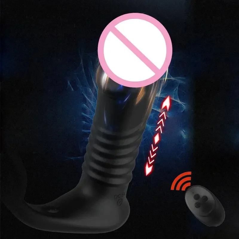 Brinquedo telescópico do sexo para homens e mulheres, anel de inserção, ejaculação precoce, massagem da próstata, plugue anal, vibrador, suco Realu