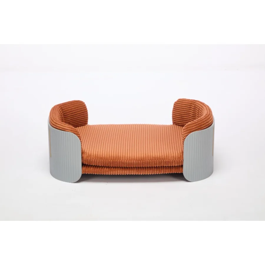 

Scandinavian style Cat Couch Bed Pet Sofa for Indoor Cats PP Indoor Pet Furniture Elevated Cat Beds with Removable Mattress Cov