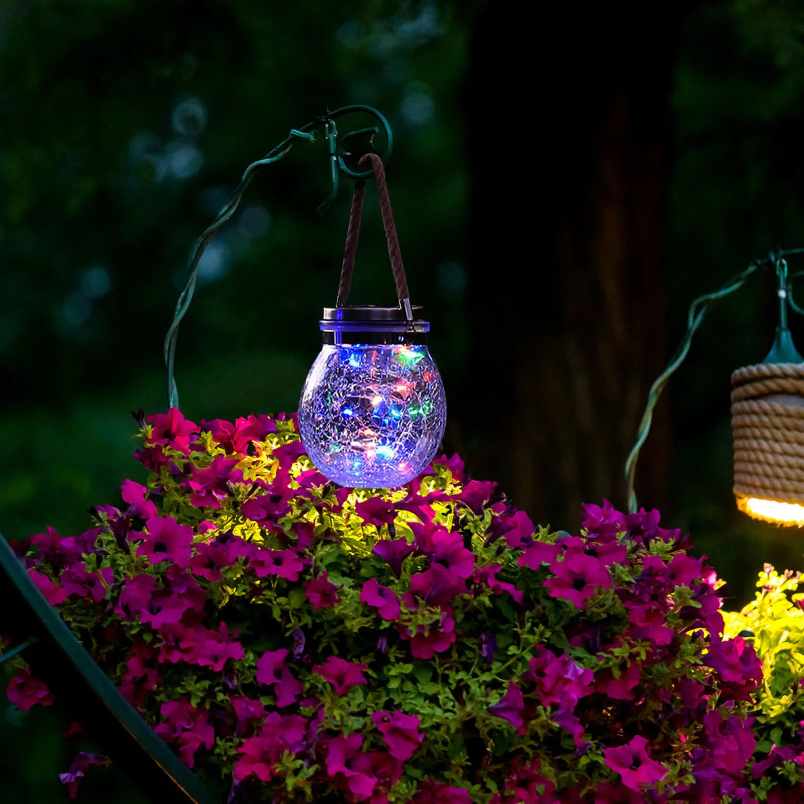 

2pcs Solar Crack Ball Lamp Cover Powered Lights Stainless Steel Replacement Gazing Insert Energy Saving Waterproof Festival