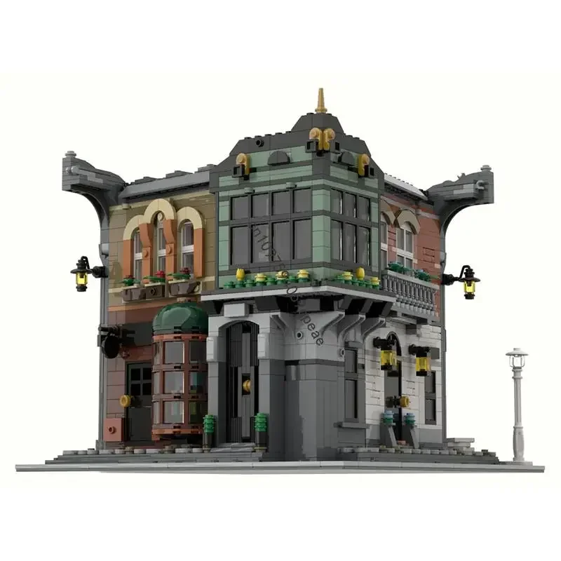 

New 2321PCS City Hot Street View Moc Modular Baker Corner Street Model Custom Puzzle Diy Creative Ideas Kid Toy Birthday Gift