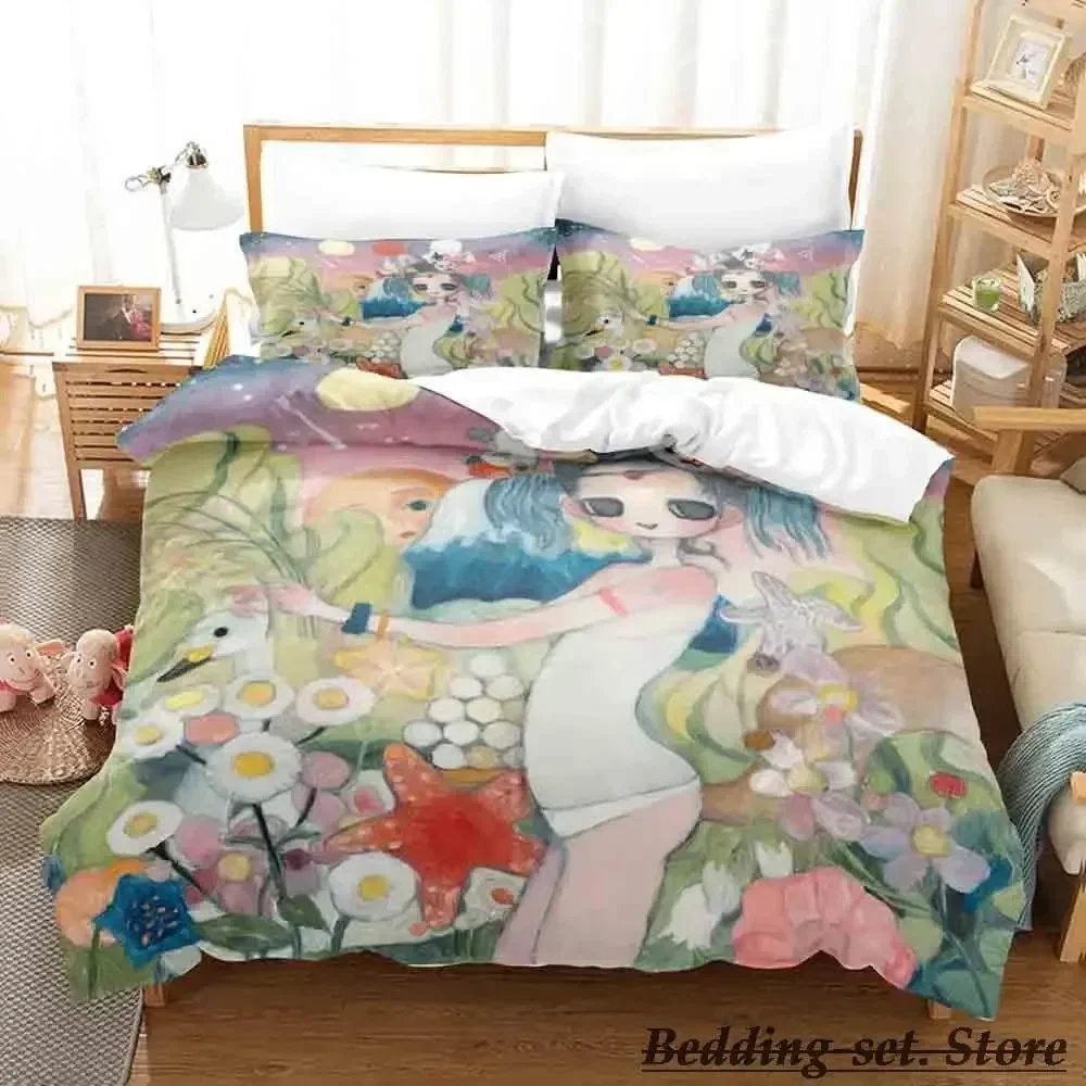 

3D Print Anime Heaven Burns Red Bedding Set Duvet Cover Bed Set Quilt Cover Pillowcase Comforter king Queen Size Boys Adult
