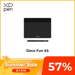 XPPen Deco Fun XS Digital Drawing Tablet Graphics Tablet 4 inch for Art Signature Online Education for Windows Mac Android Linux