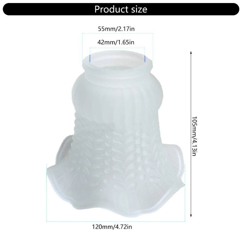 Paralume in vetro per lampadario a forma fiore, paralume in vetro resistente