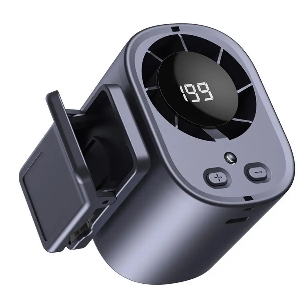

Portable Clip Fan with Digital Display Adjustable Bicycle Clip Hands-Free Rechargeable Car Air Vent Fan for Camping Stroller