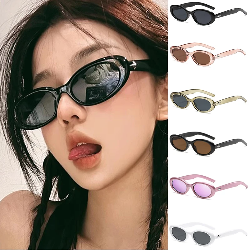 2024 New Fashion Style Oval Sunglasses Women Men Sun Protection for Travel Design Fashion Vintage Shade Sun Glasses