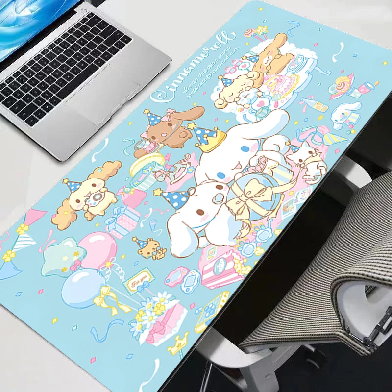 لوحة الماوس سينامورول Kawaii XXL أنيمي ألعاب الألعاب الملحقات Varmilo لوحة المفاتيح جهاز كمبيوتر شخصي المطاط حصيرة مكتبية السجاد لوحة الماوس #4