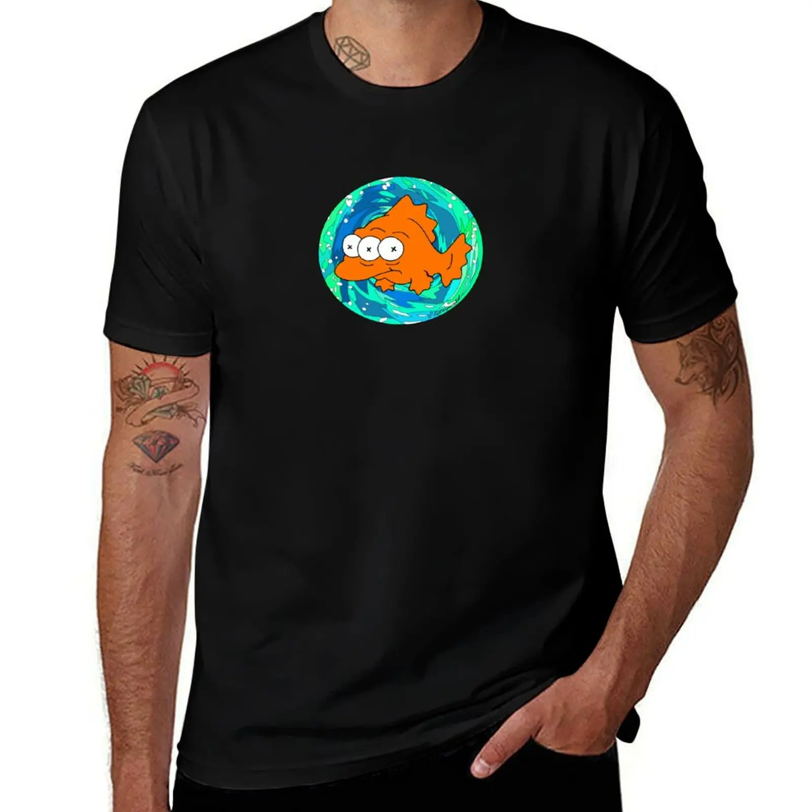 Simpsons Blinky T-Shirt quick drying cotton man t-shirts men tshirt