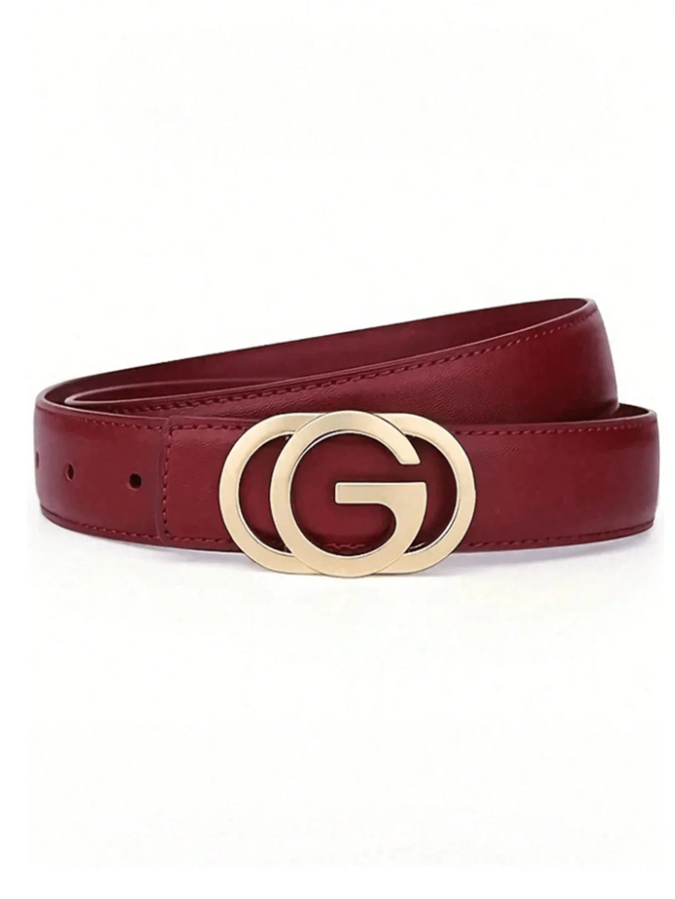 A premium women's business-style belt featuring pure color and a minimalist, casual design that pairs perfectly with jeans and d