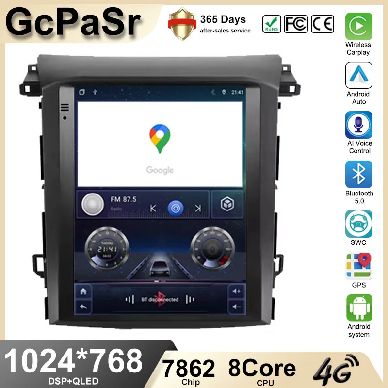 9.7 Inch Android 13 For Subaru XV Forester 2018-2021 Car Radio Auto Multimedia Player GPS Navigation Carplay 5G WIFI No 2Din DVD