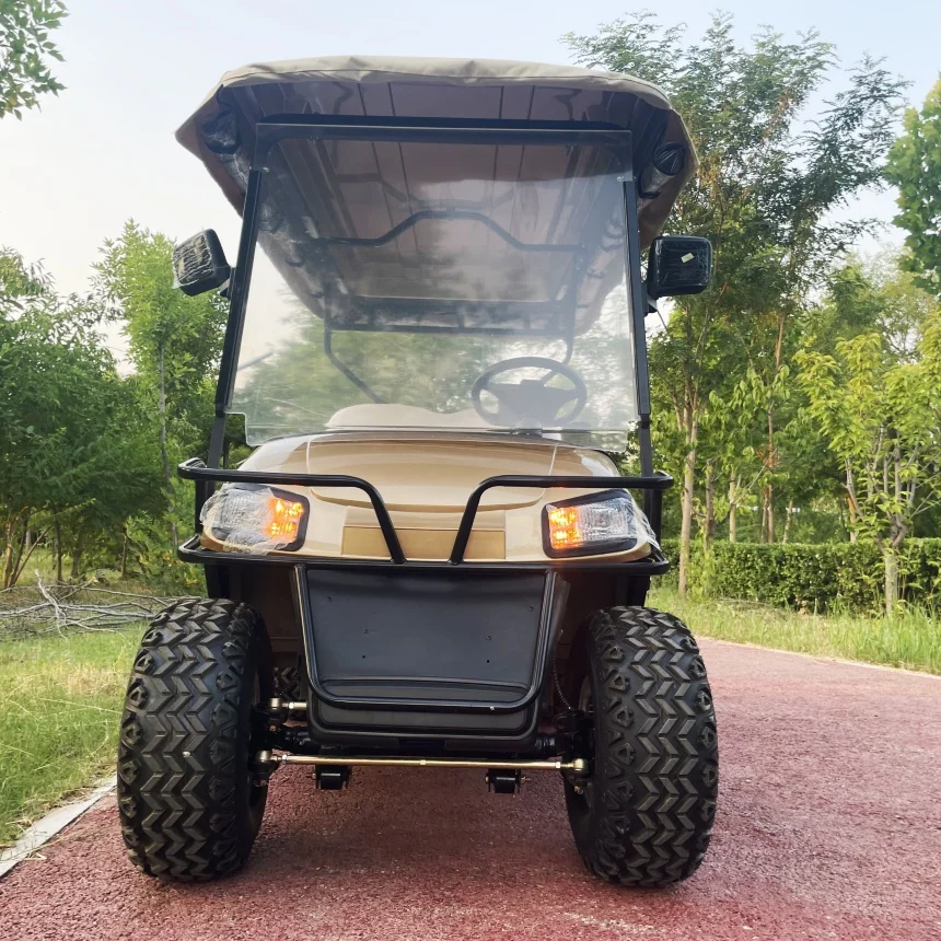 Voiturette de golf électrique à batterie au lithium, voiture à quatre roues, longue endurance, 2 sièges, 4 sièges, 2 sièges, 6 sièges, Street Legal New Energy, 72V, 2024 Nouveau