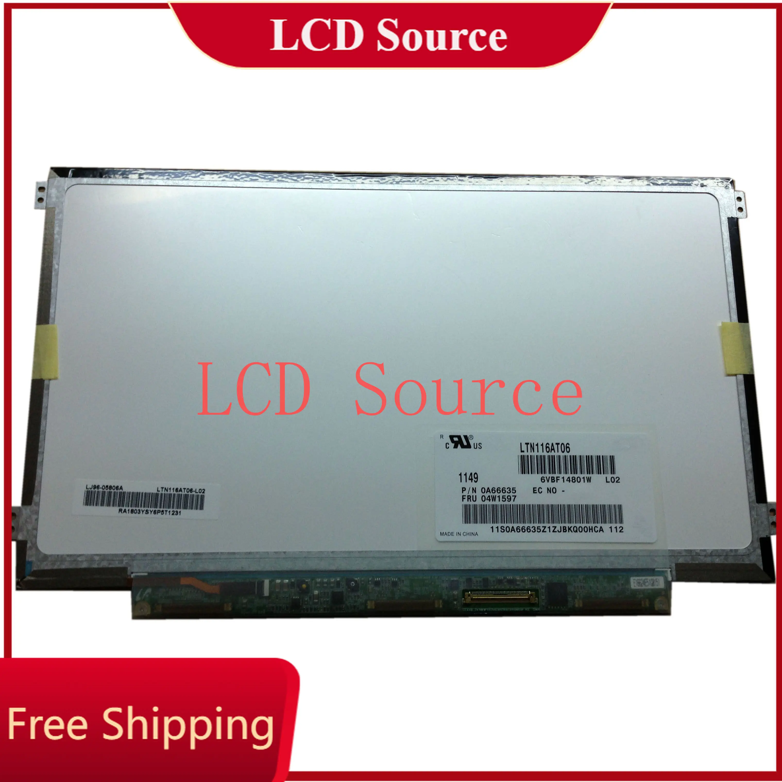 LTN116AT06 fit LTN116AT07 M116NWR1 N116B6-L04 LP116WH2 B116XW03 11.6 Slim new Laptop LCD screen panel