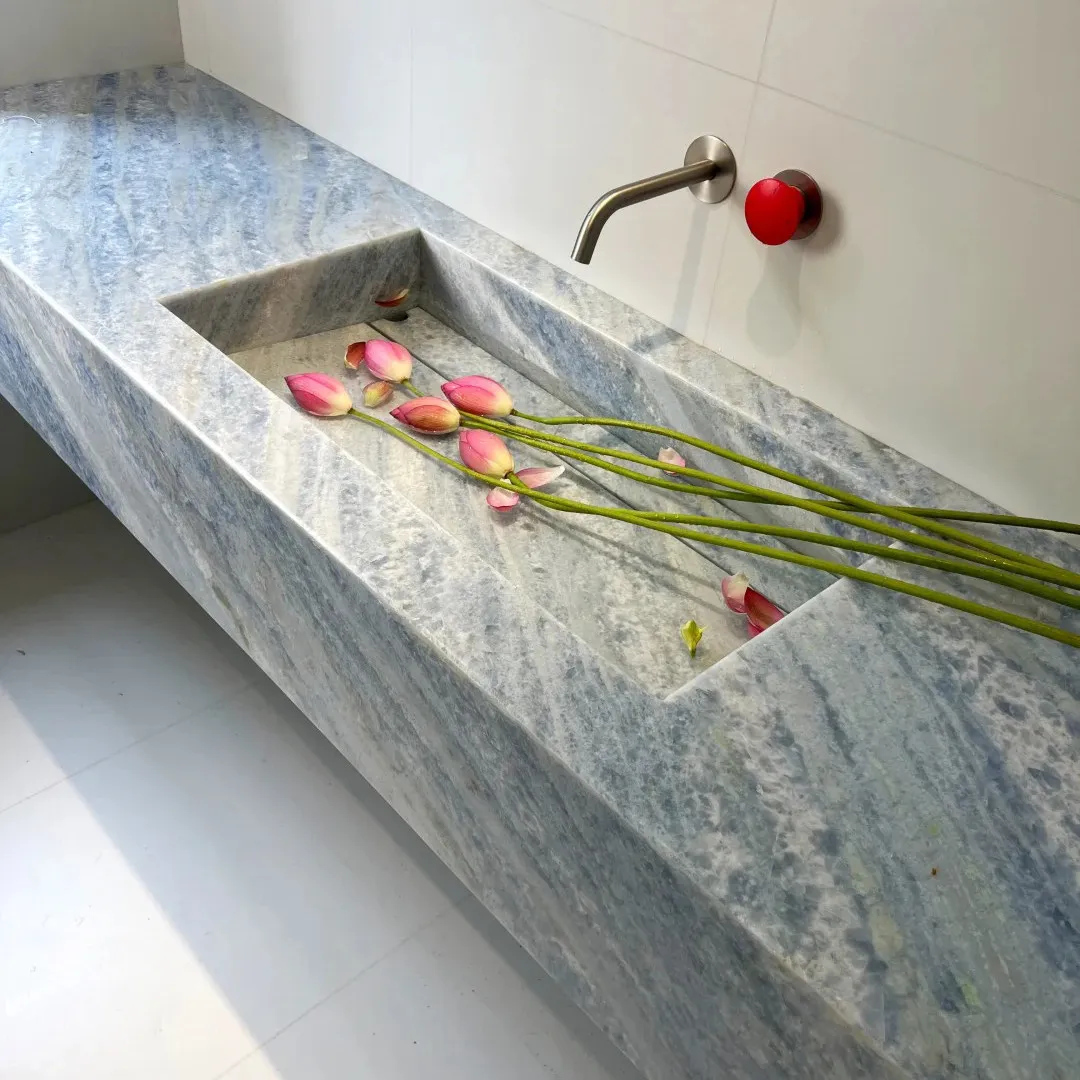 Any Size Custom Hydrophobic Coated Marble Sink Anti-water Stain Anti-fouling Wear Resistant Easy Care Commercial Toilet Basin