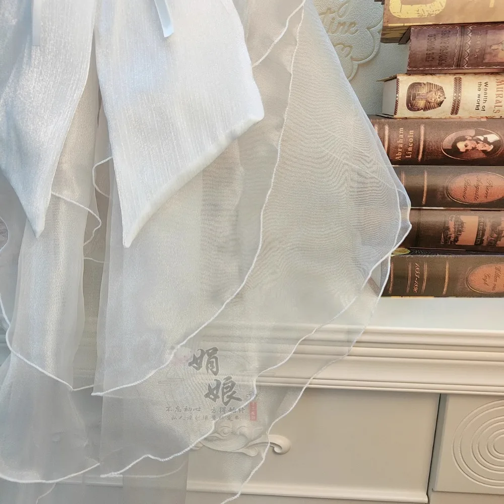 الحلو زهرة الحجاب الزفاف الجنية القوس زائدة الخصر ملحق فستان قابل للإزالة زائدة