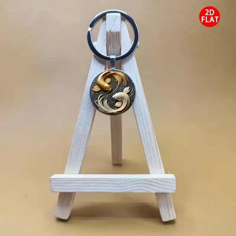 يين يانغ كوي الأسماك المفاتيح جولة الزجاج قلادة محظوظ سحر الحديثة الحد الأدنى زوجين هدية للذكرى السنوية الإبداعية حقيبة قلادة