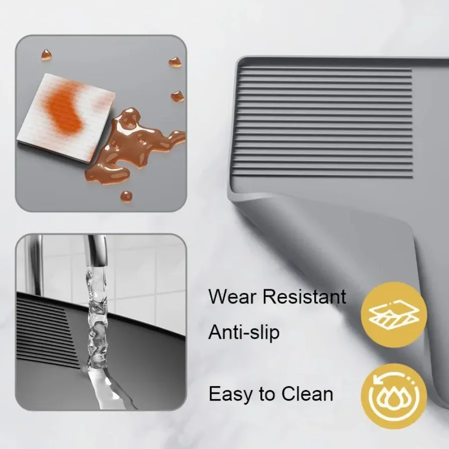 Home Coffee Machine Table Mat Anti Slip Silicone Waterproof Matdrainage Device Coffee Shop Desktop Powder Pressing Accessories 3